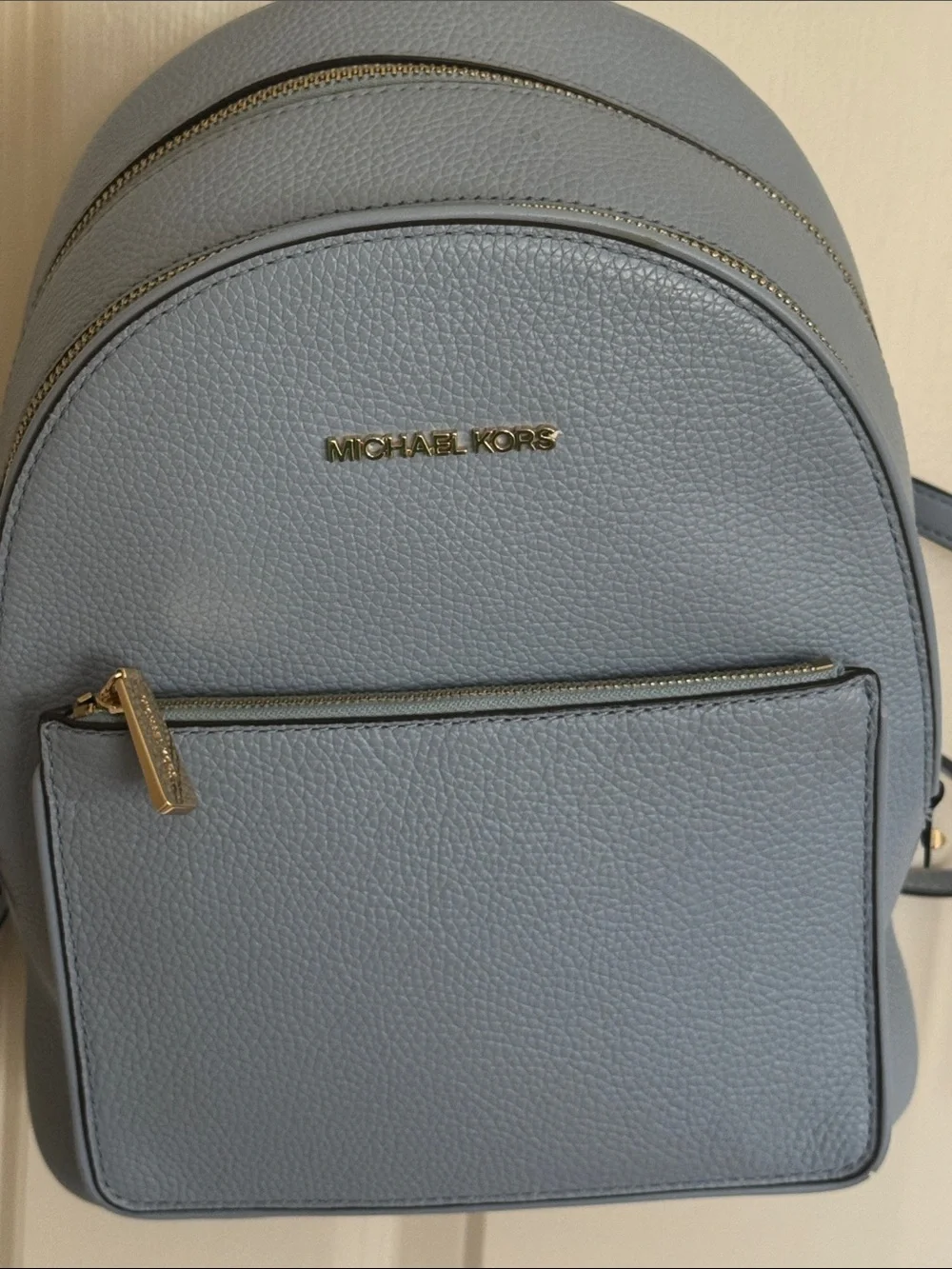 Michael Kors Women’s Light Blue Pebbled Leather Backpack EUC